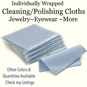 Individually Wrapped Blank Jewelry Cleaning Polishing Cloths Resellers Gifts Lot